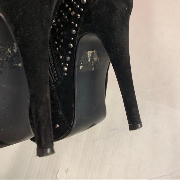 Western black cowgirl Embellished high heel boots - Picture 6 of 16